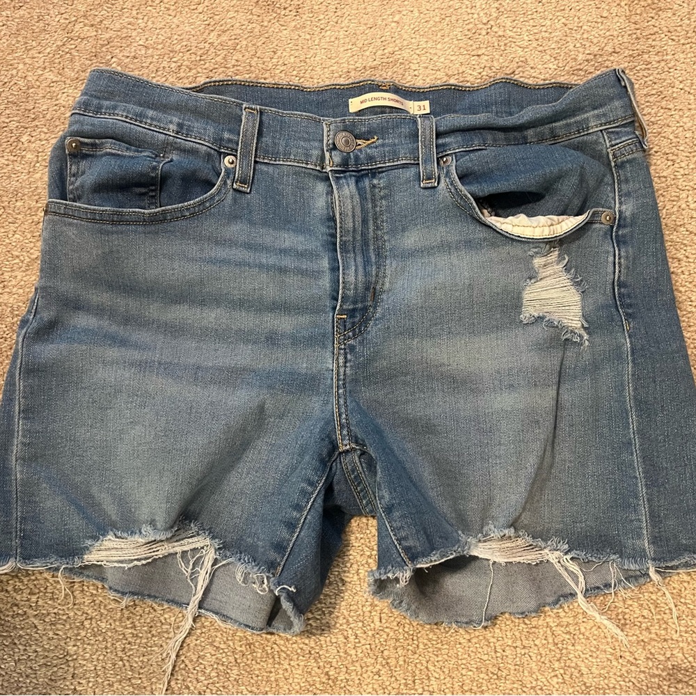 Levi’s Distressed Denim Shorts